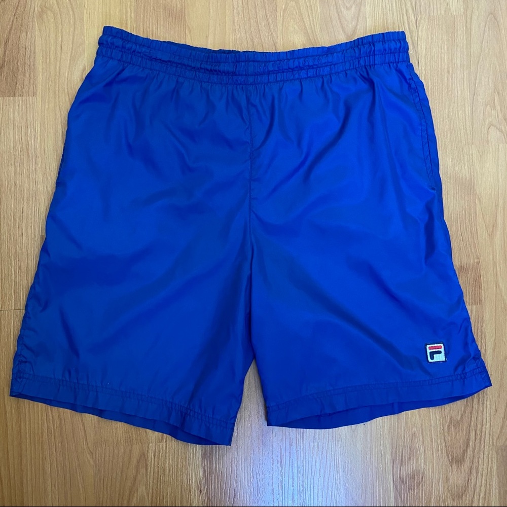 Vtg Fila Men’s Logo Nylon Lined Swim Trunks Medium